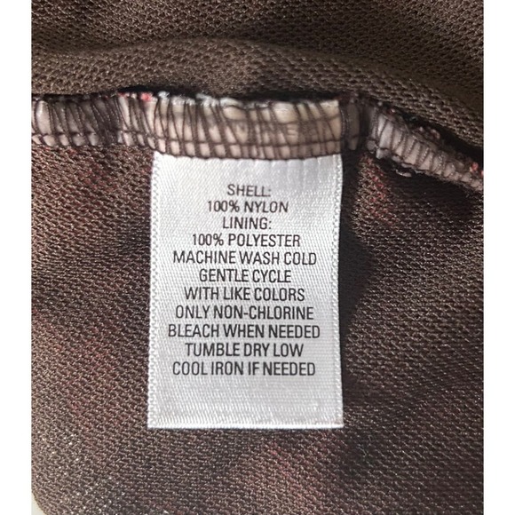 GNW Women’s Size Medium Y2K Square Neck Mesh Artzy Print Blouse Top - Picture 6 of 6